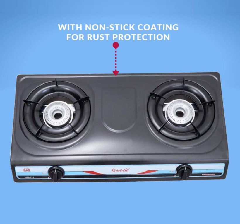 Kawashi Non Stick 2 Burner Gas Cooker GC42