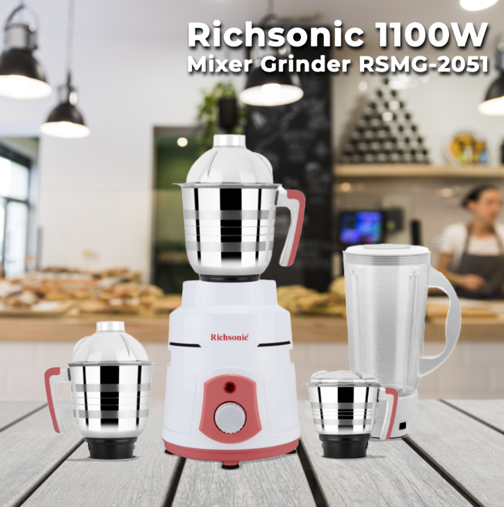 Richsonic 1100W 4 Jar Jumbo Mixer Grinder RSMG-2051