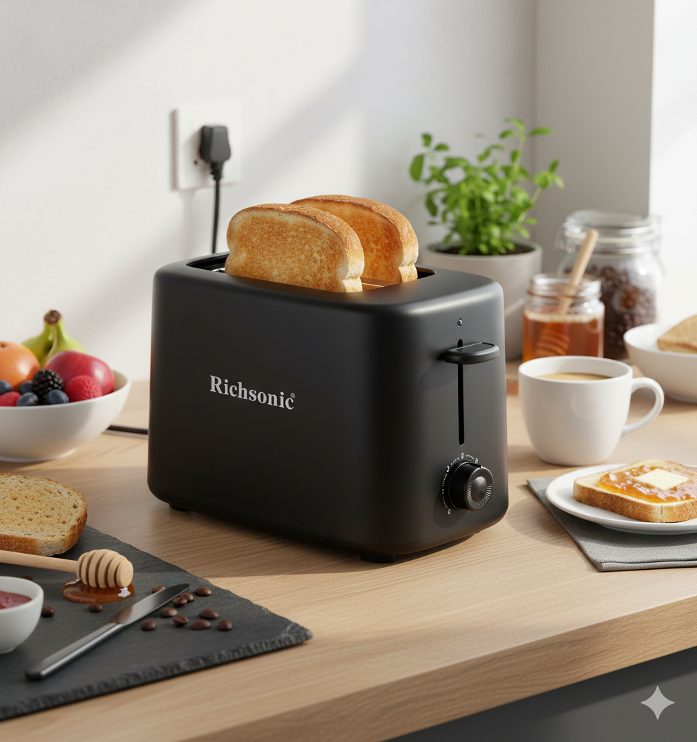 Richsonic Pop-up Toaster with Cover - RSPT271