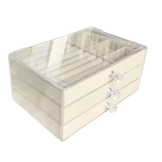 3 Drawer Velvet Jewelry box