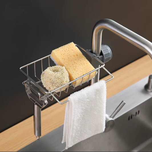 2Pcs Stainless Steel Kitchen Sink Organizer