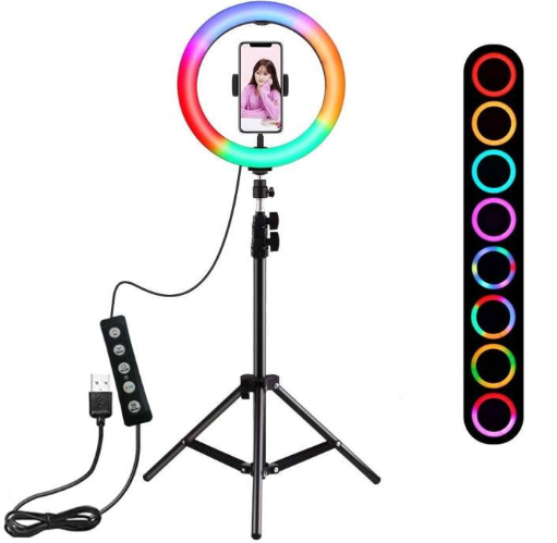 RGB Led Ring Light With Stand - MJ26