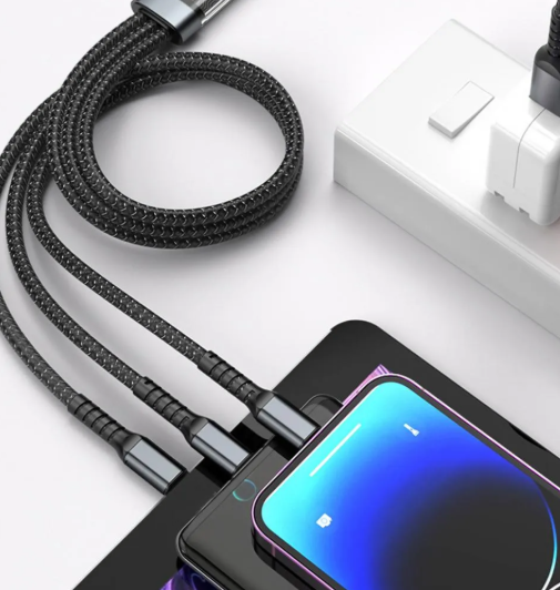 100W 3 In 1 Fast Charging Cable