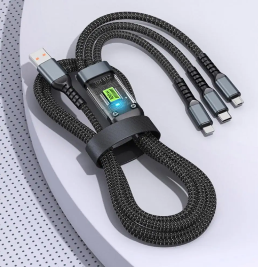 100W 3 In 1 Fast Charging Cable