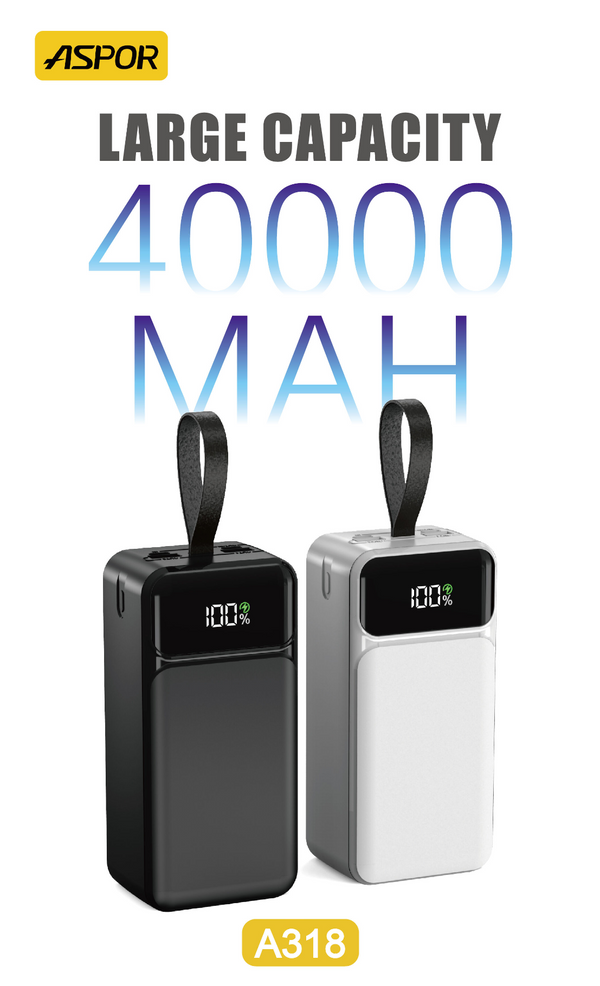 Aspor A318 40000 Power Bank - 3 In 1