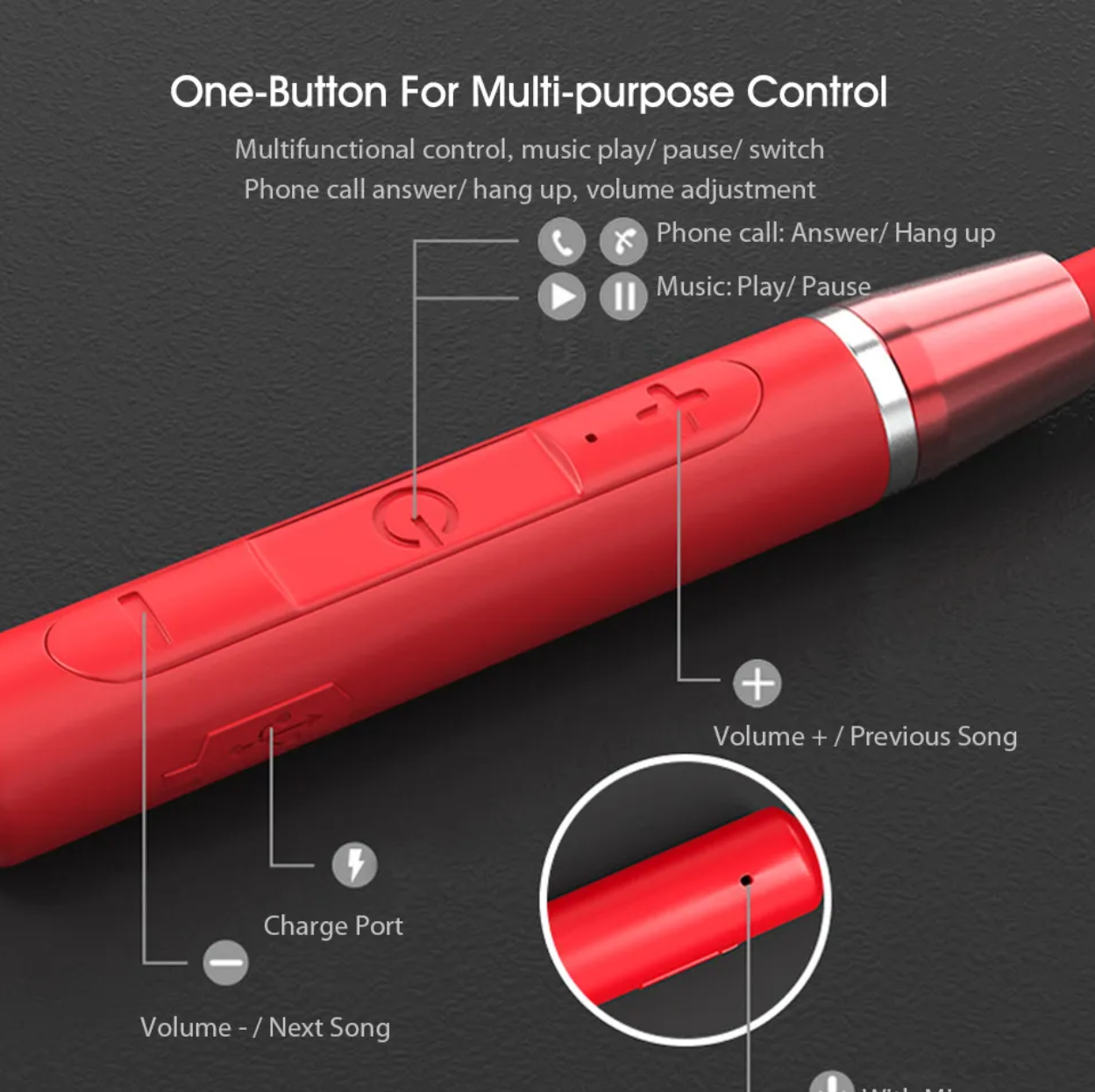 Lenovo HE05 Neckband Bluetooth Headphones