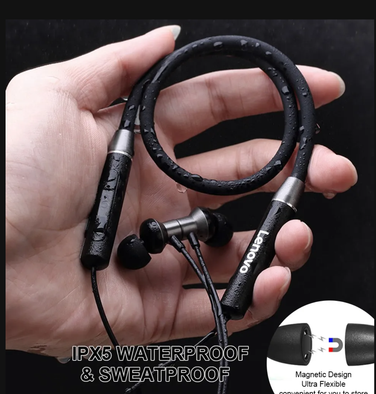 Lenovo HE05 Neckband Bluetooth Headphones